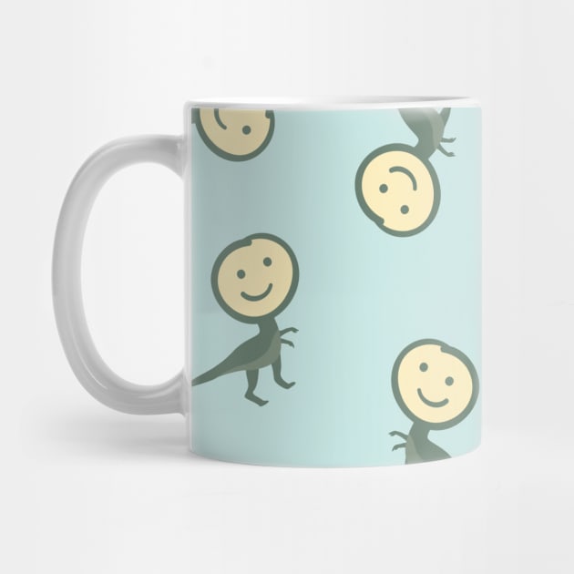 Smiley Face Cartoon Dinosaur by Spindriftdesigns